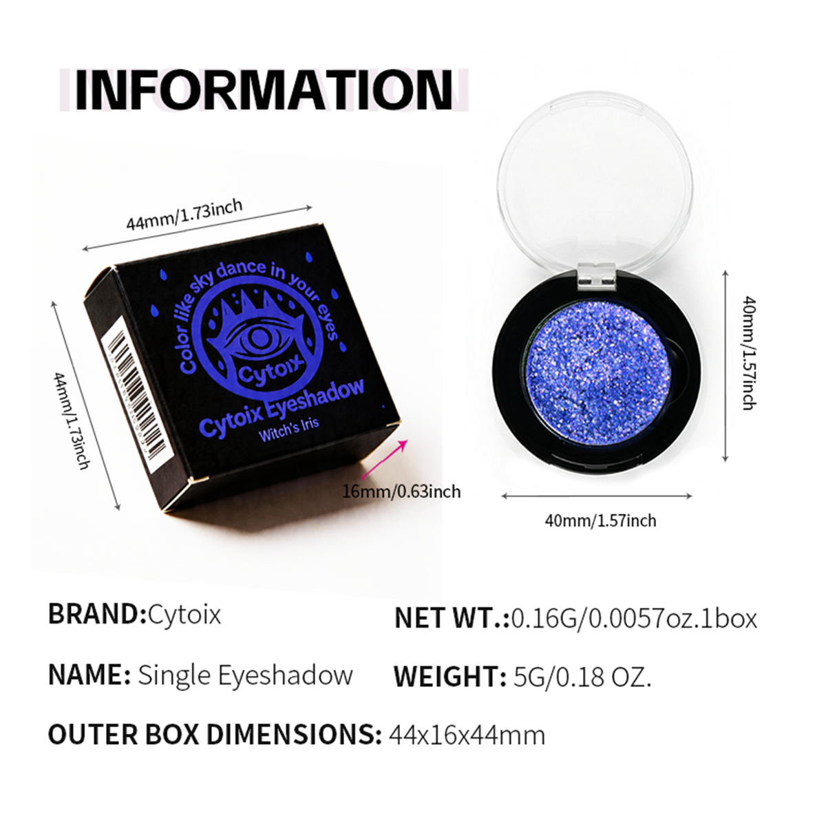 Witch's Iris Chameleon Eyeshadow - Blue Purple Duochrome Glitter
